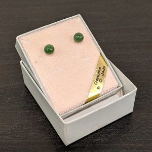 Genuine BC Jade Earring Studs